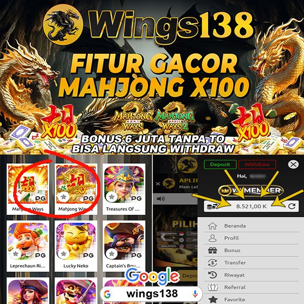 Wings138: Official Link Pendaftaran Slot Wings138 Mahojng Ways